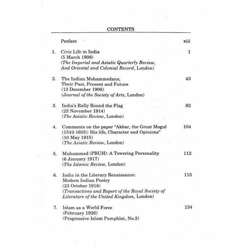 Abdullah Yusuf Ali's Lectures, Speeches and Addresses
