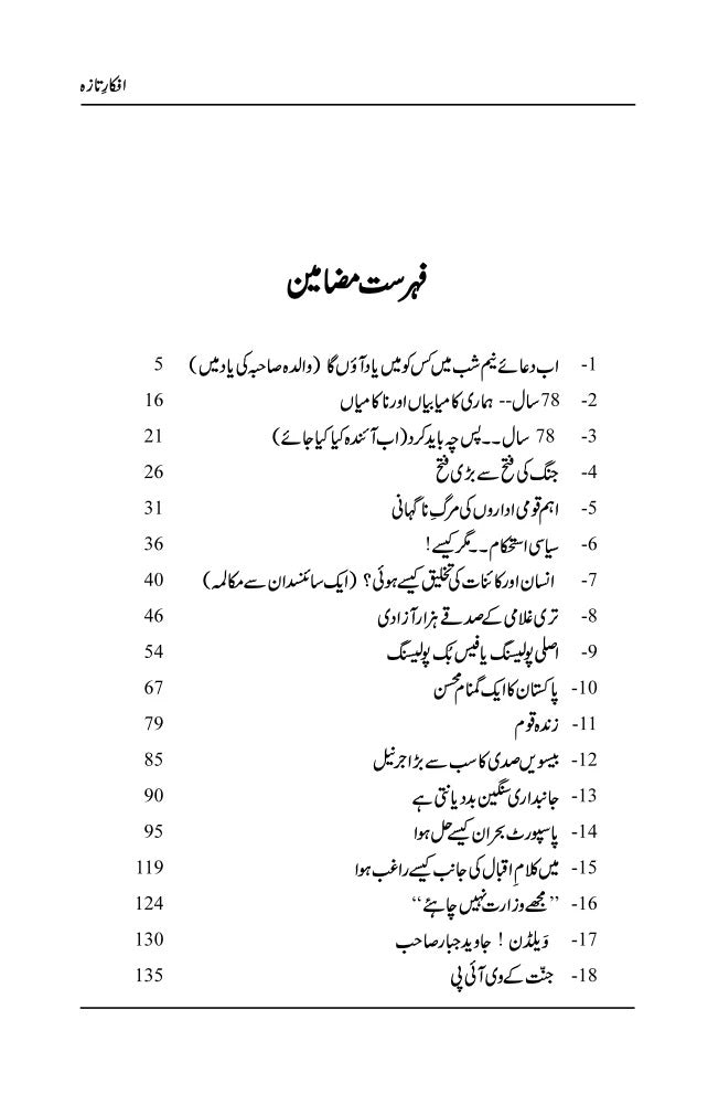 Afkar e Taza