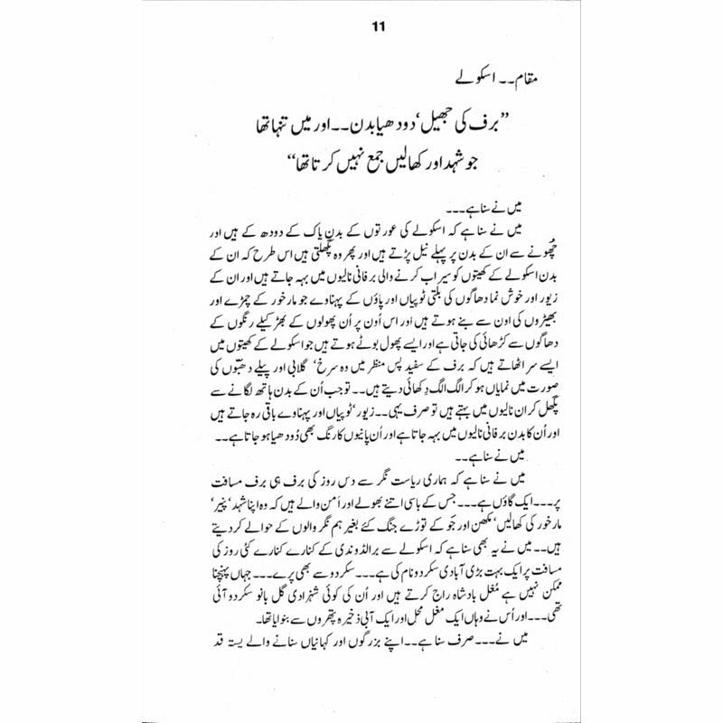 Snow Lake  - Mustansar Hussain Tarar