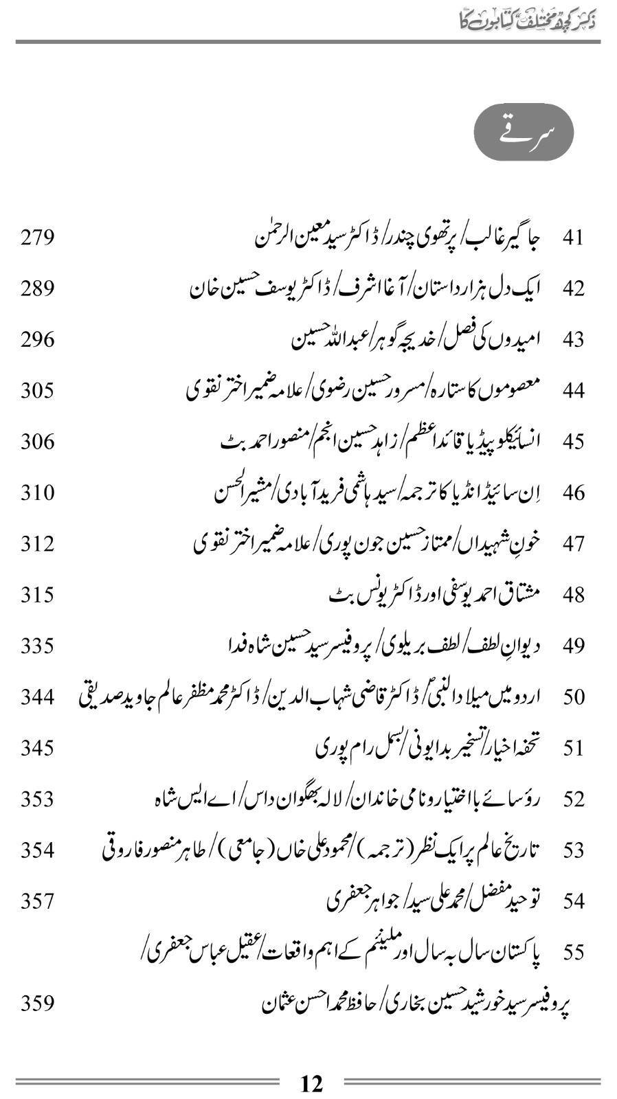Zikar Kuch Mukhtalif Kitabon Ka - ذکر کچھ مختلف کتابوں کا